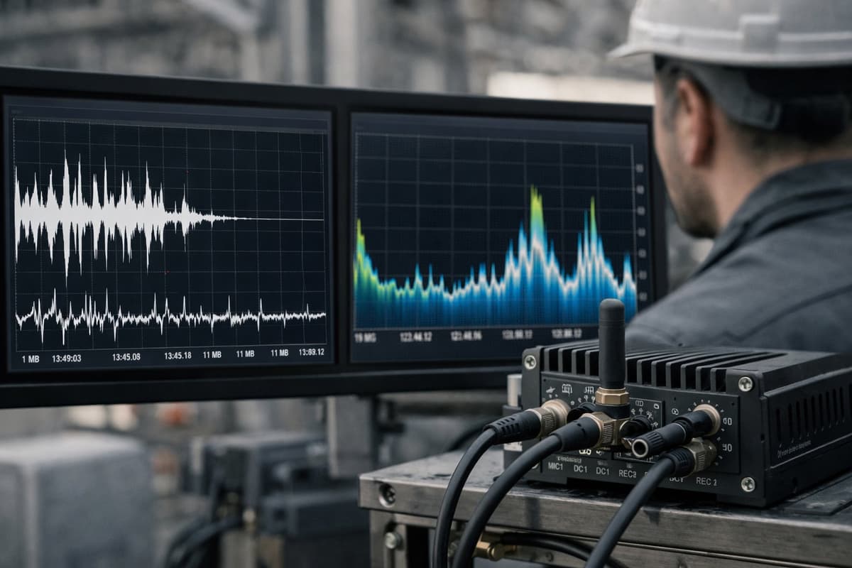 Waveform analysis monitors and RF instrumentation.