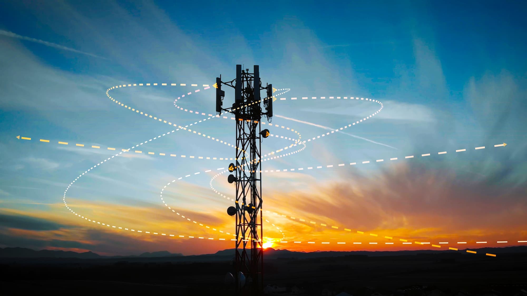 Radio mast in the morning.